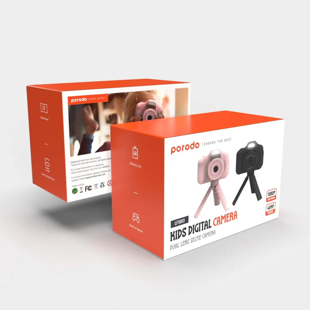 Lifestyle Çocuk Dijital Fotoğraf Makinesi, 48MP Çift Lensli Selfie, 1080P Video, 10x Zoom, Tripodlu