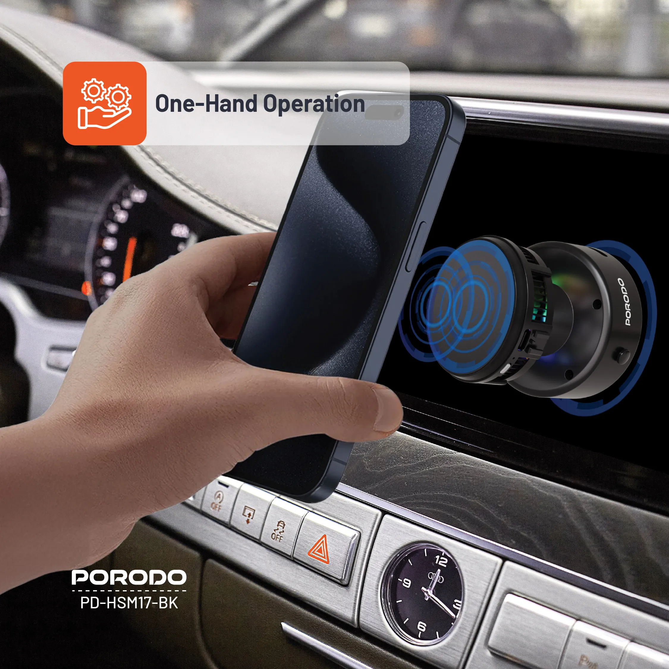 Vacuseal Soğutuculu MagSafe Kablosuz Şarj Cihazı, 15W, Vantuzlu, RGB Işıklı Yarı İletken Soğutucu