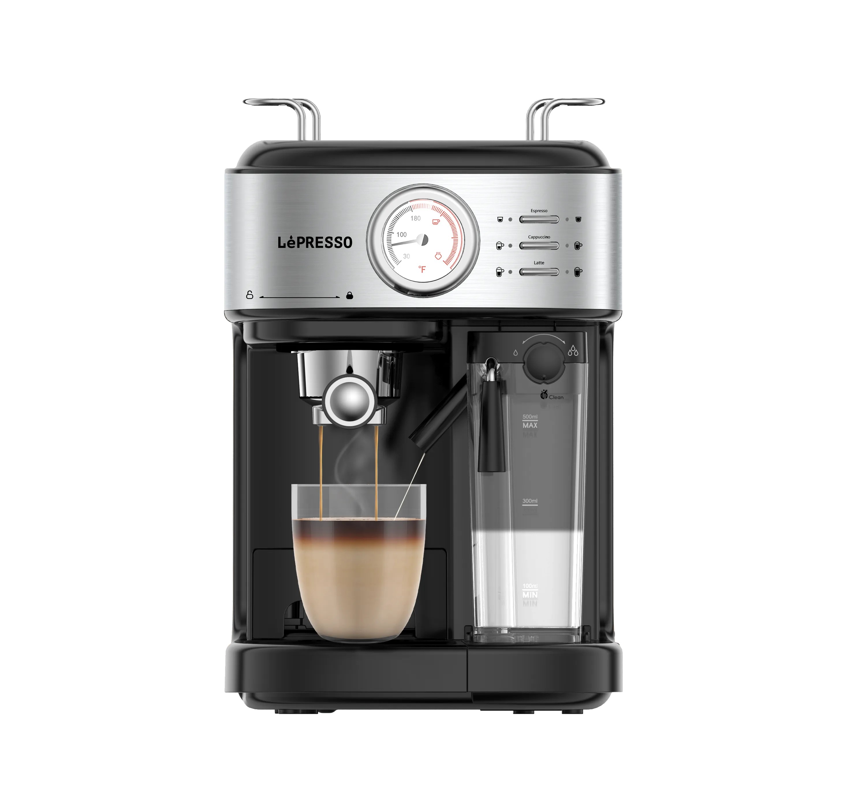 20 Bar Basınçlı Espresso Kahve Makinesi Süt Köpürtücü Kapsül Filtreli