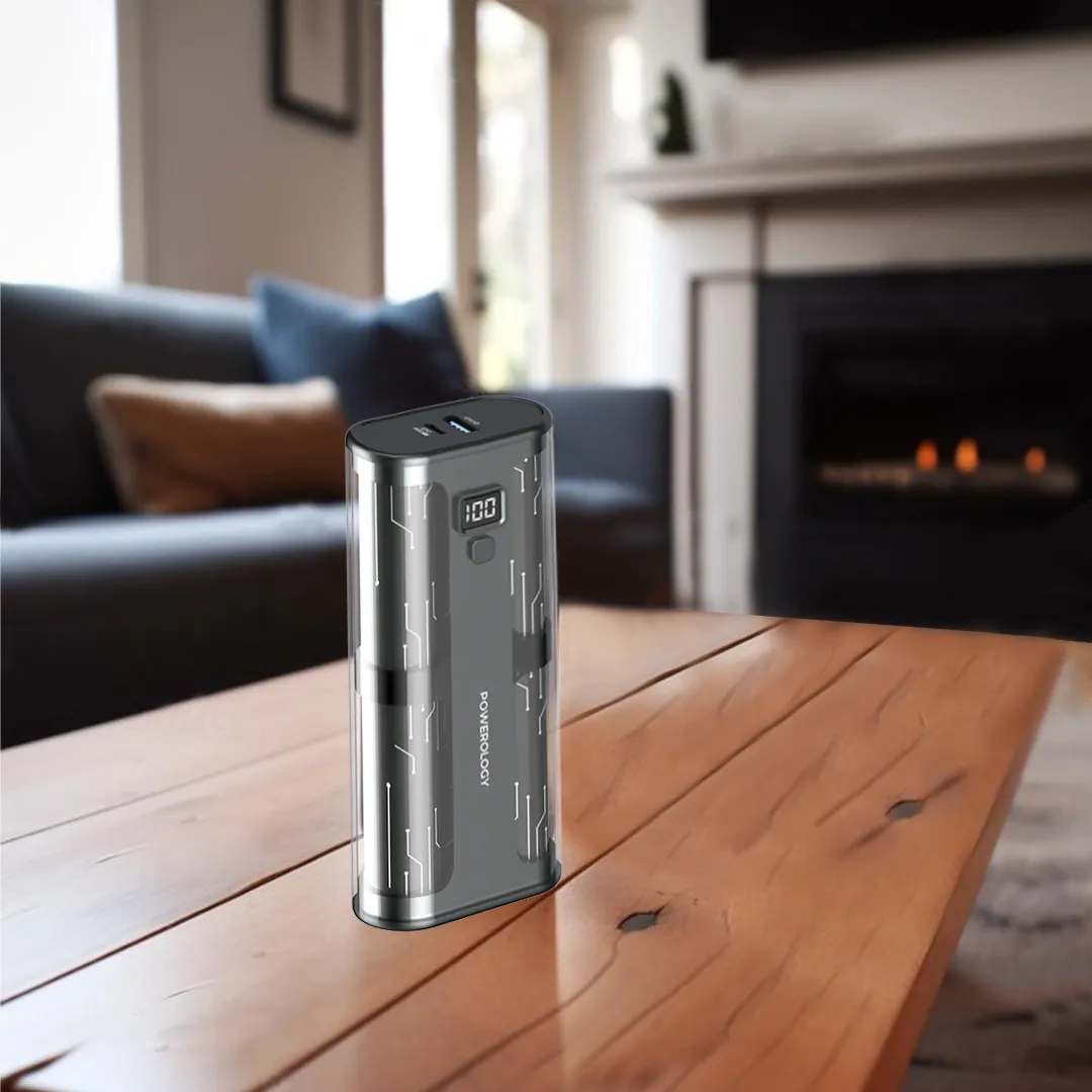 Crystalline Serisi 20000mAh 65W Laptop Uyumlu Powerbank, Şeffaf Tasarımlı, 3 Portlu Hızlı Şarj