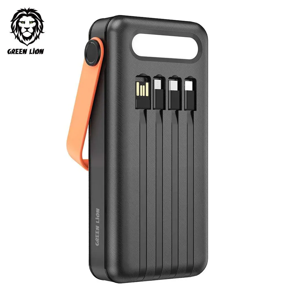 30000mAh Solar Power Bank, Dahili 4 Kablolu, PD 20W & QC 22.5W Hızlı Şarj, LED El Fenerli