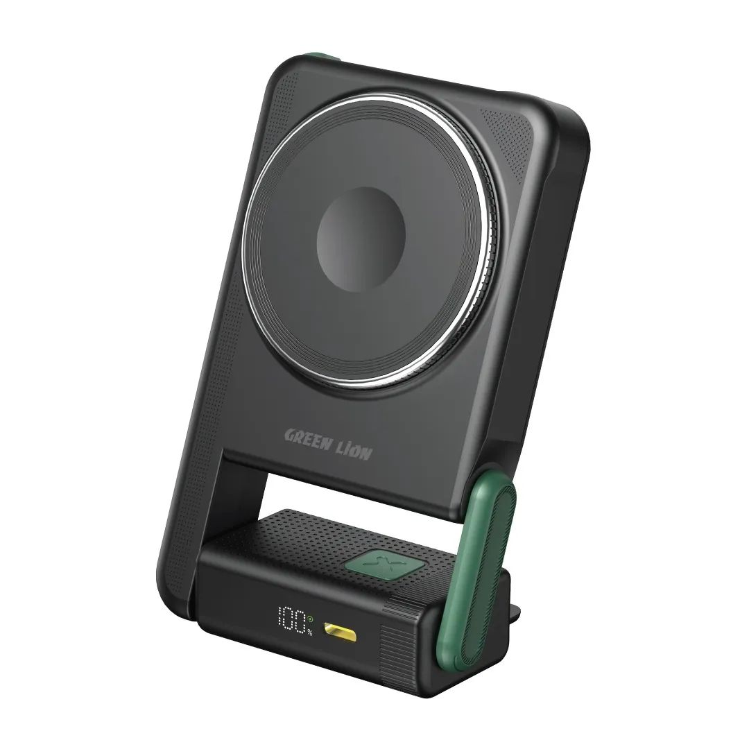 Rotex 10000mAh MagSafe Power Bank, Apple Watch Uyumlu, Döner Stand, PD 22.5W Hızlı Şarj Cihazı