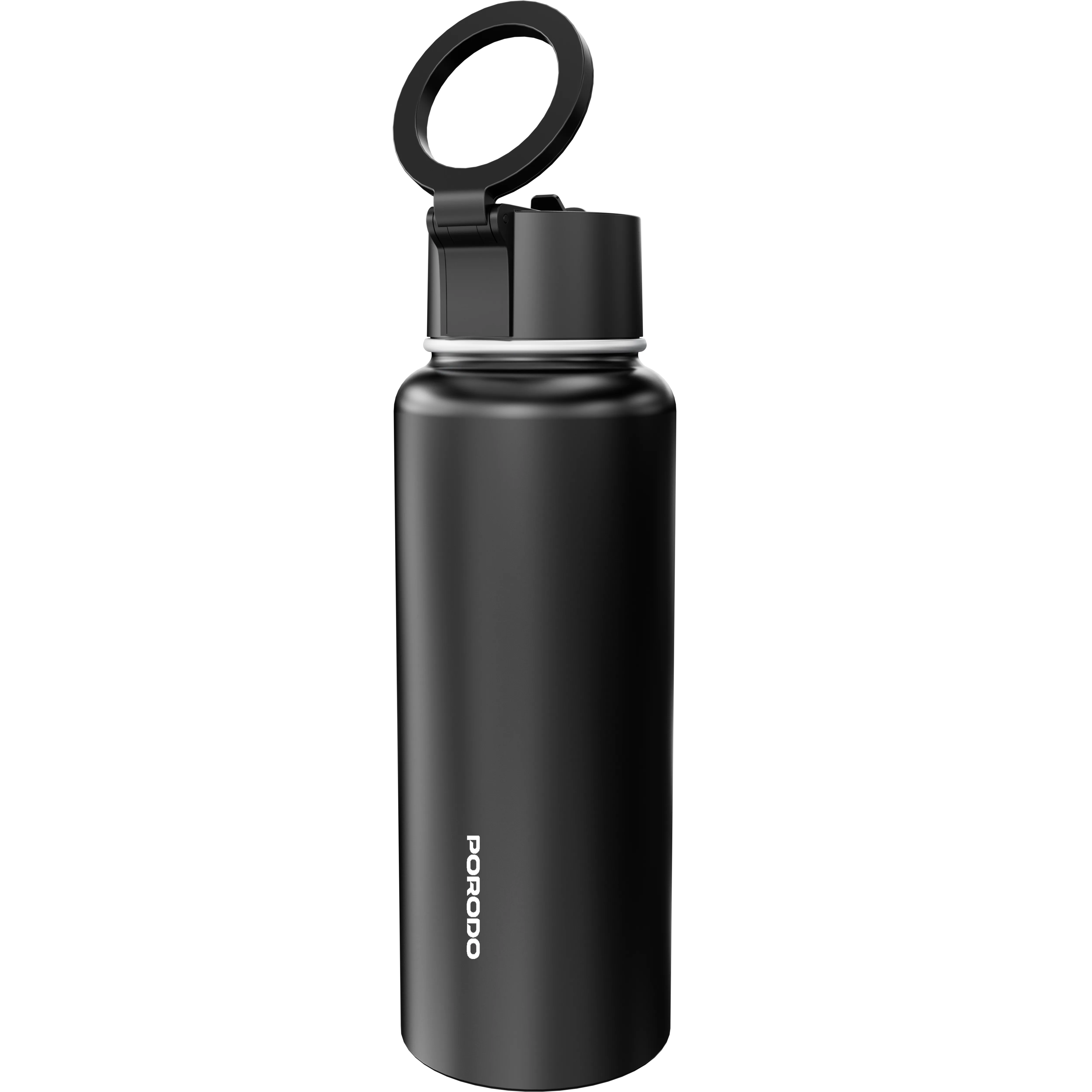 Lifestyle 1L Manyetik Telefon Tutuculu Termos Suluk, 360° Dönebilen MagSafe Uyumlu Çelik Matara