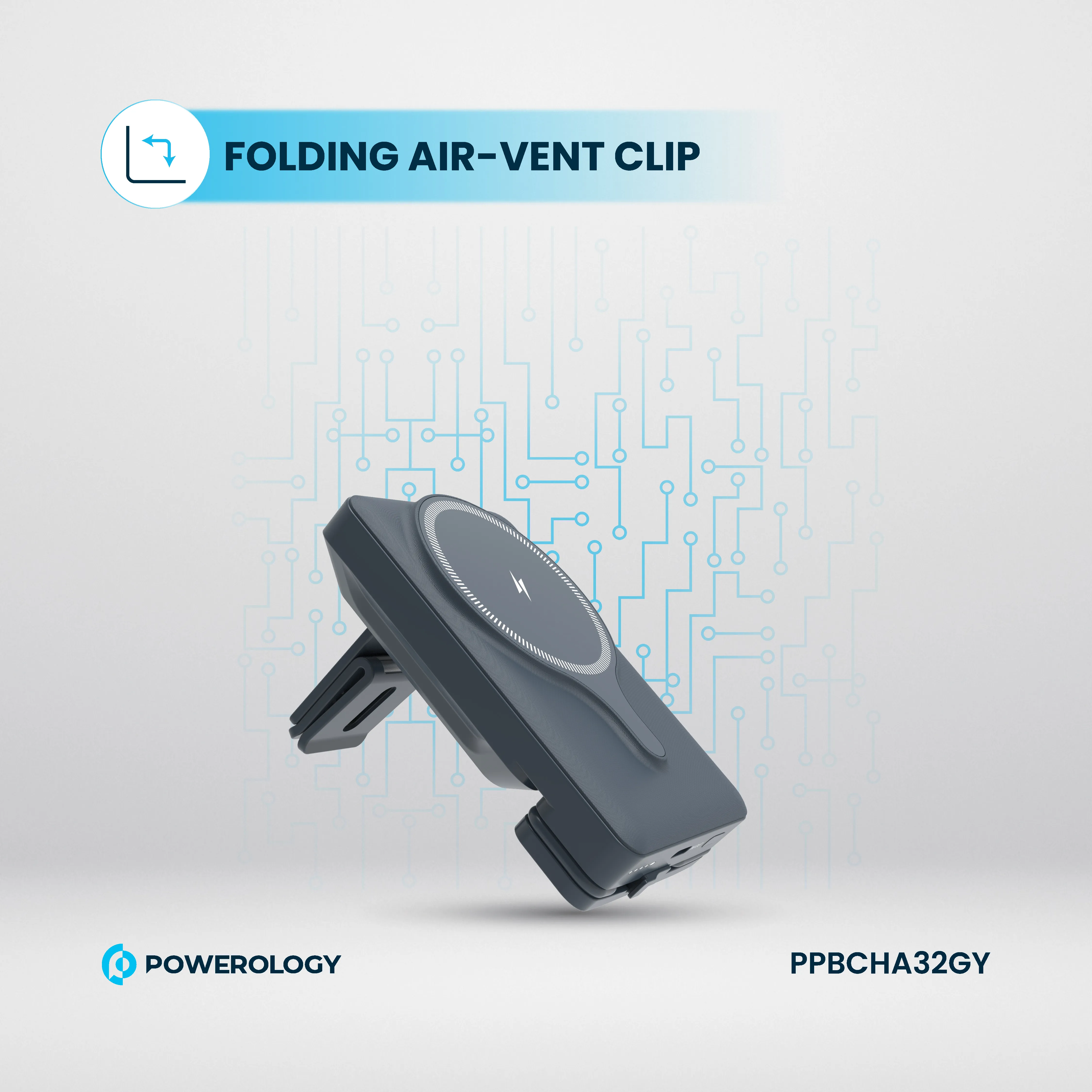 2'si 1 Arada 5000mAh MagSafe Powerbank ve Araç İçi Tutucu, 20W PD, Entegre Type-C Kablolu