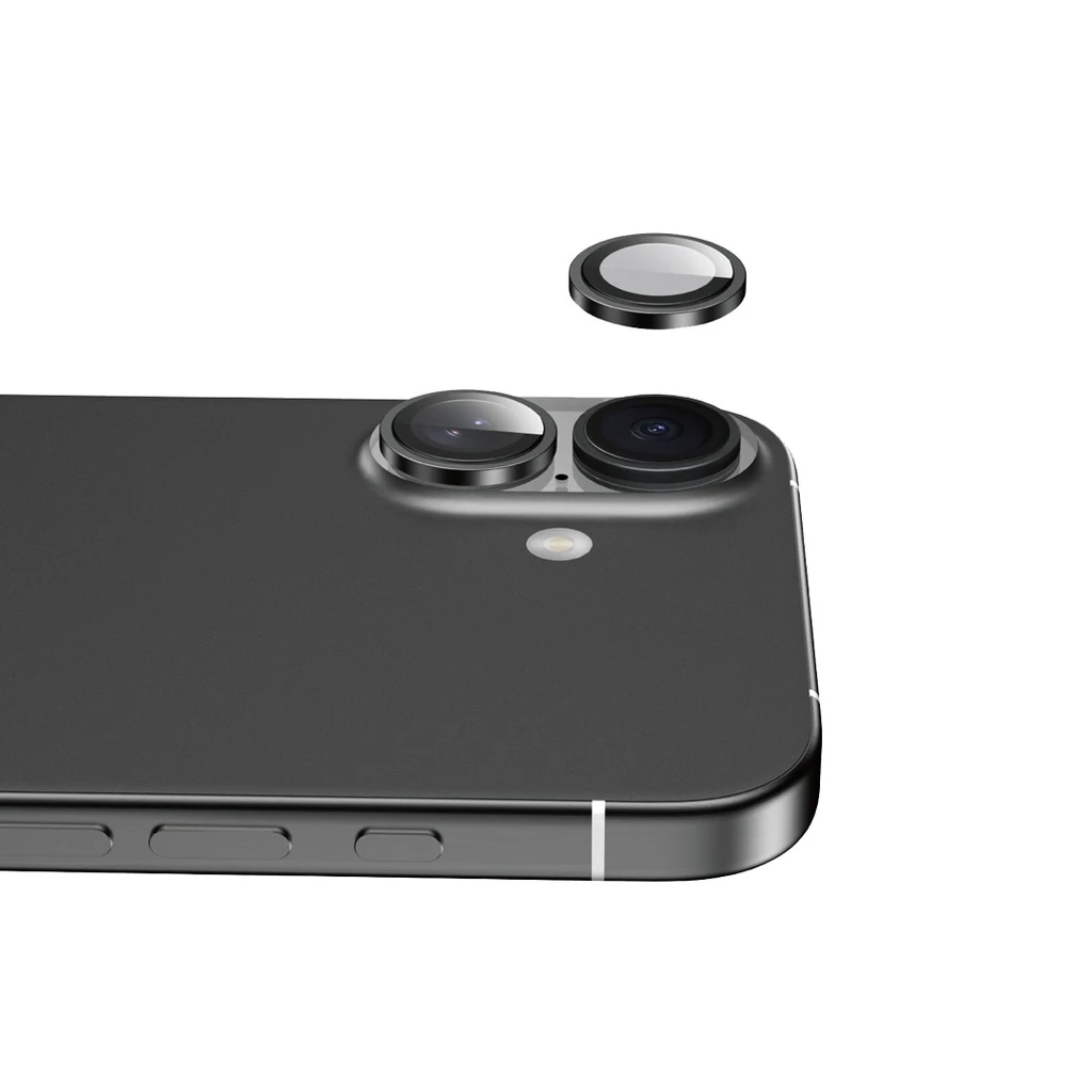 HD Plus Çok Katmanlı Kamera Lens Koruyucu, iPhone 16 ve 16 Plus Uyumlu, 9H Kırılmaz Cam