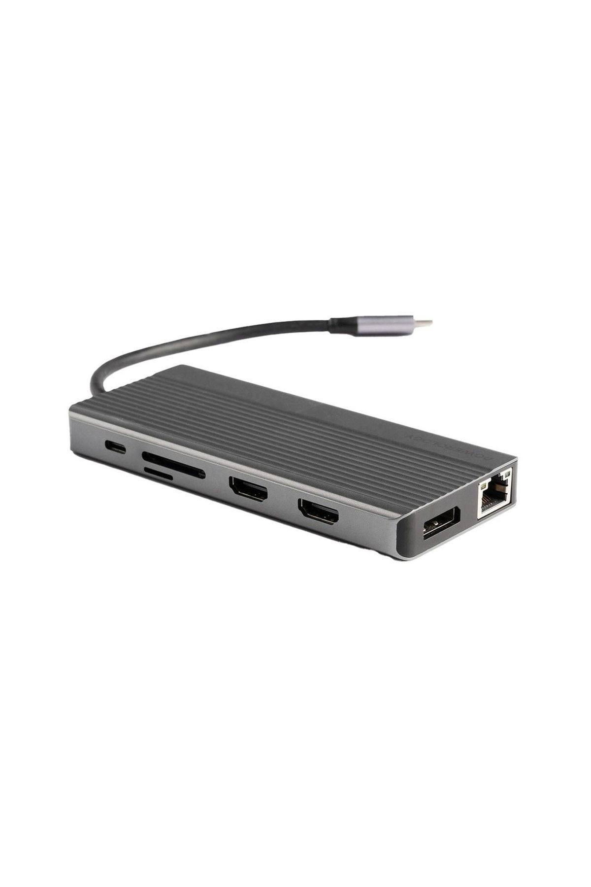 3in1 USB-C Hub 4K HDMI Type-C 100W PD Ethernet USB SD MicroSD 3.5AUX