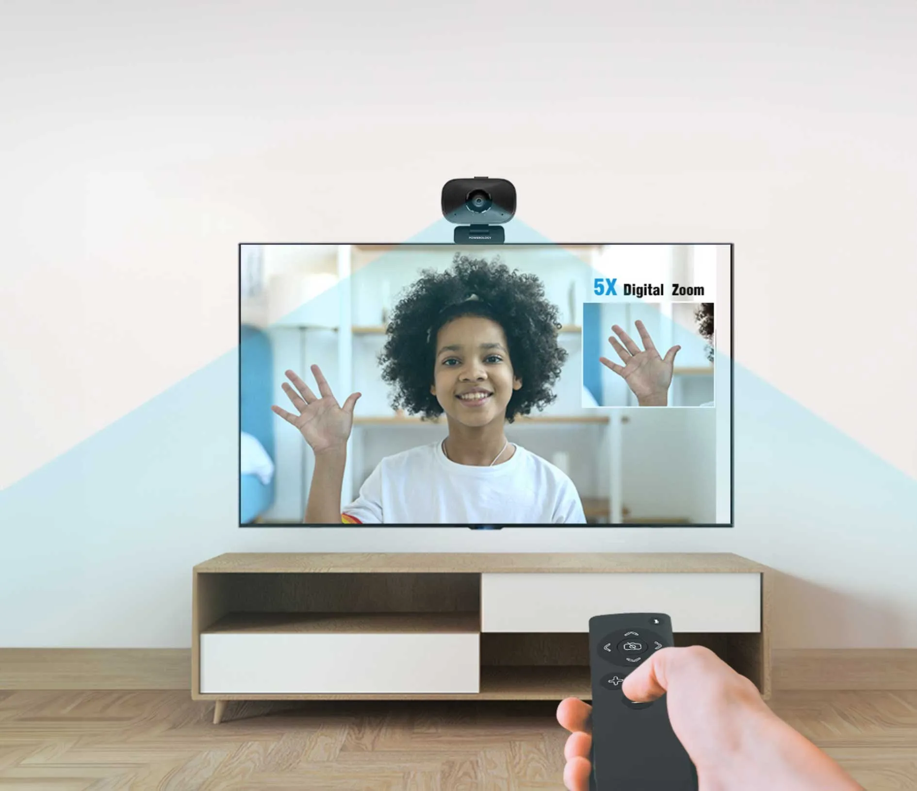 1080p Full HD Konferans Webcam, Dahili Hoparlör, Yapay Zeka Gürültü Engellemeli Mikrofon, Kumandalı