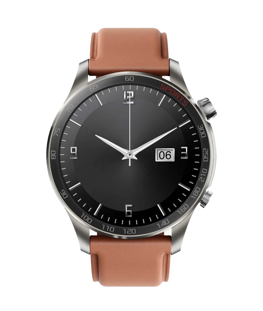 G-Wear AMOLED Akıllı Saat, Bluetooth Aramalı, Deri Kordon, Nabız/SpO2 Takibi, 20 Gün Pil Ömrü, IP67