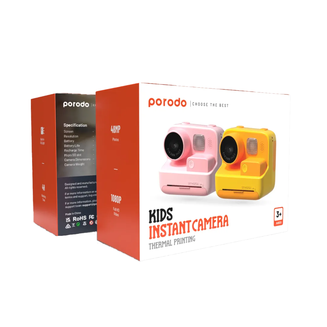 Şipşak Çocuk Fotoğraf Makinesi, 48MP Termal Anında Baskı Yapan Kamera, 1080P Full HD Video Kaydı