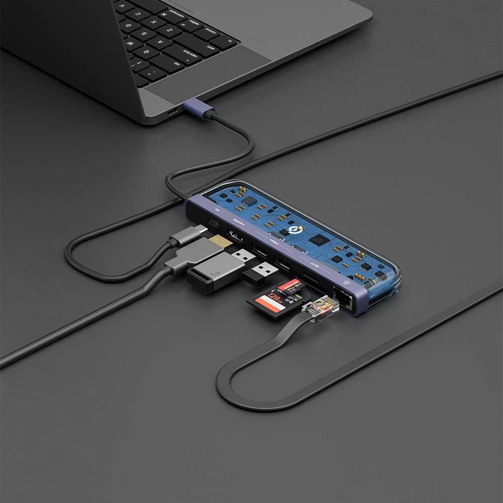 7in1 USB-C Çoklu Hub Kristal Serisi