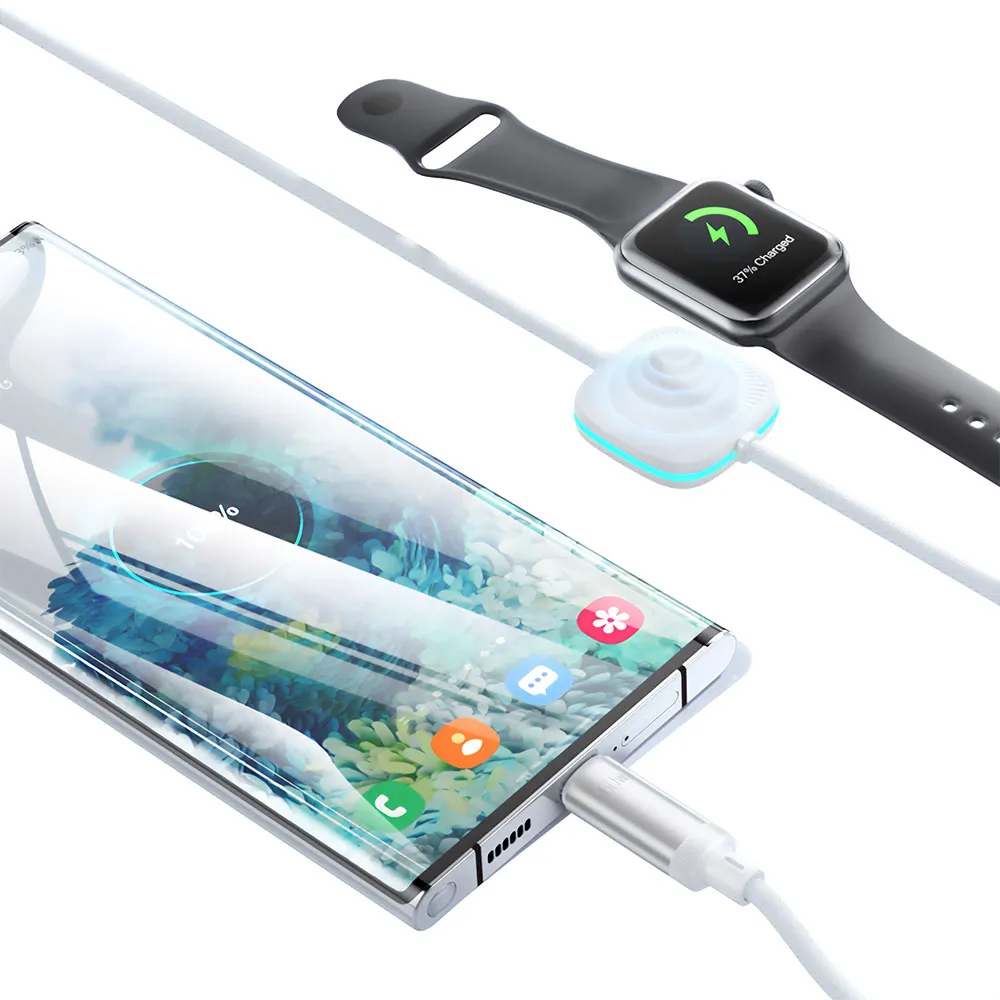 2'si 1 Arada Örgülü Şarj Kablosu, 60W PD Type-C ve Apple Watch Şarjlı Data Kablosu, 1.2 Metre