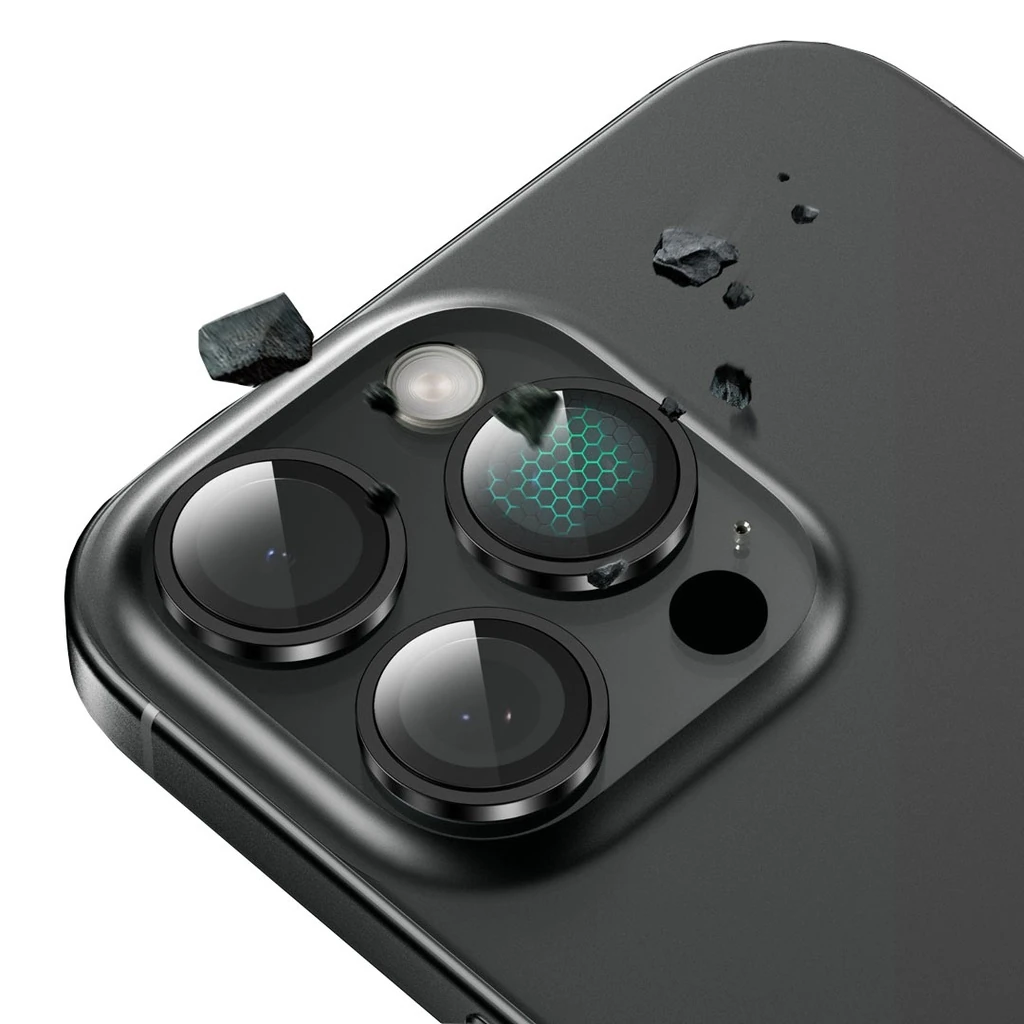 HD Plus Çok Katmanlı Kamera Lens Koruyucu, iPhone 16 Pro ve 16 Pro Max Uyumlu, 9H Kırılmaz Cam