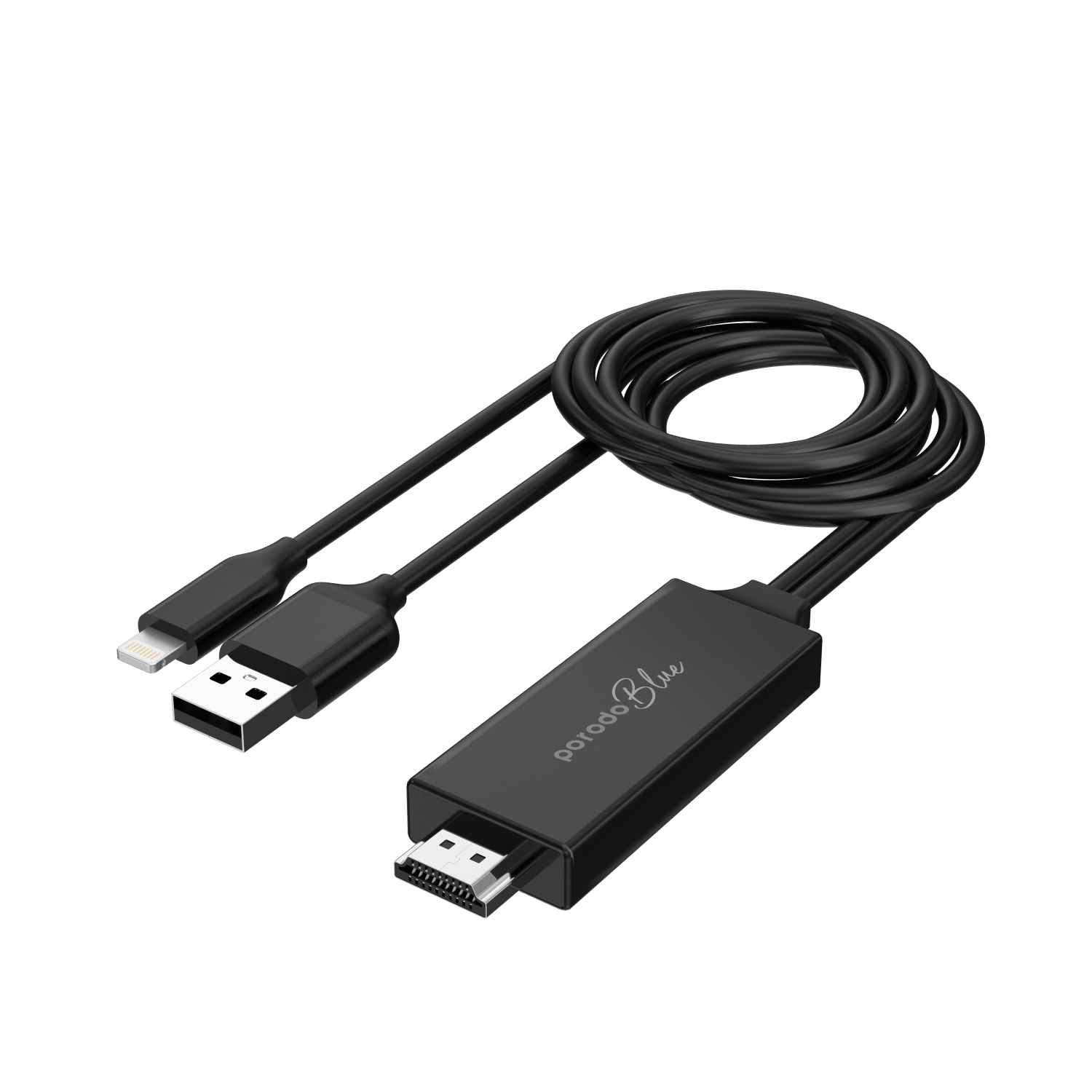 Blue Lightning ve USB'den HDMI Ultra HD Kablo (2m)