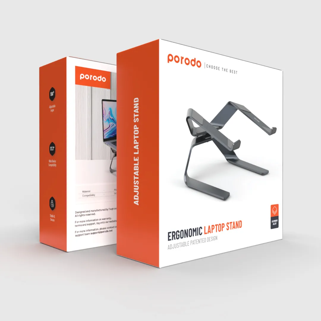 Ergonomik Laptop Standı, 360° Dönebilen, Ayarlanabilir Alüminyum Macbook ve Dizüstü Yükseltici