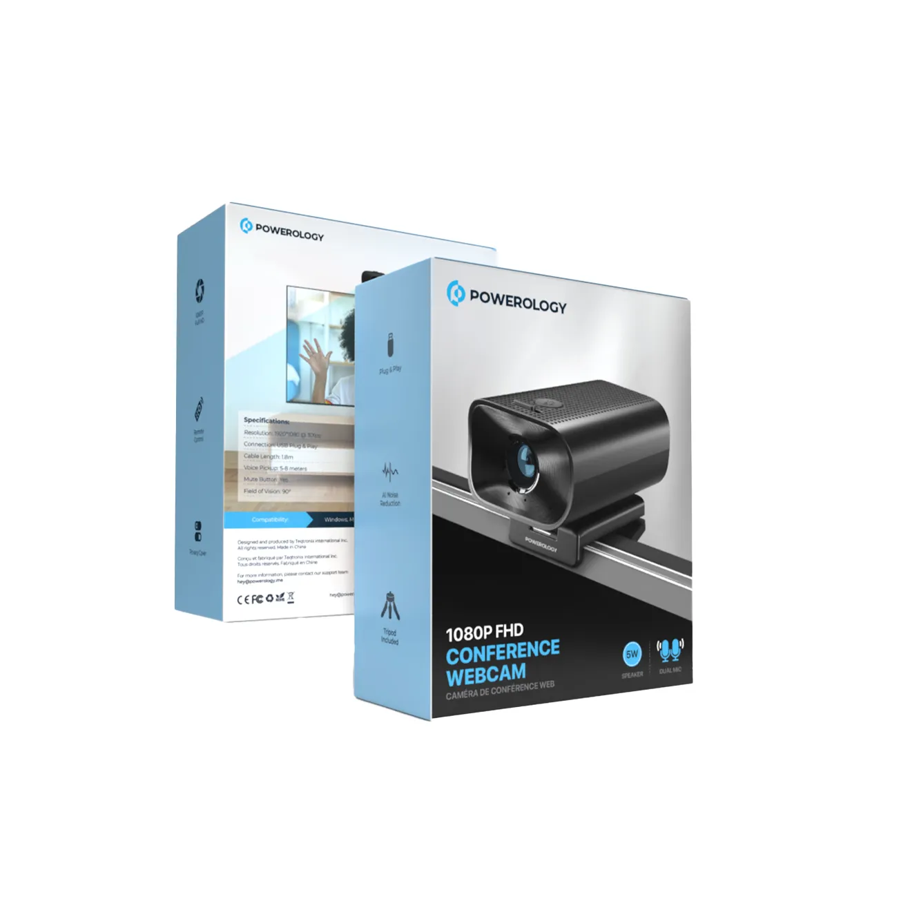 1080p Full HD Konferans Webcam, Dahili Hoparlör, Yapay Zeka Gürültü Engellemeli Mikrofon, Kumandalı