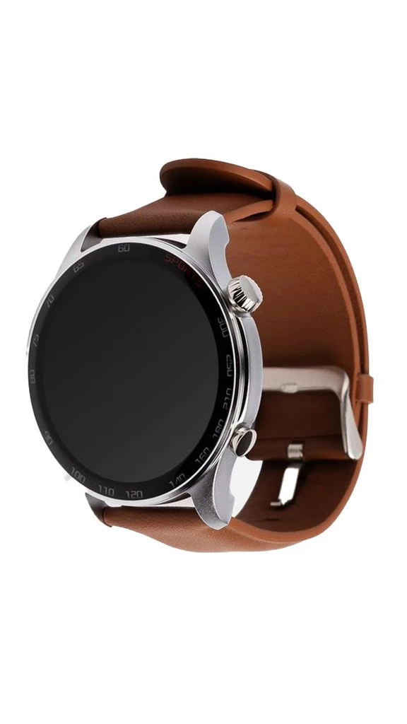 G-Wear AMOLED Akıllı Saat, Bluetooth Aramalı, Deri Kordon, Nabız/SpO2 Takibi, 20 Gün Pil Ömrü, IP67