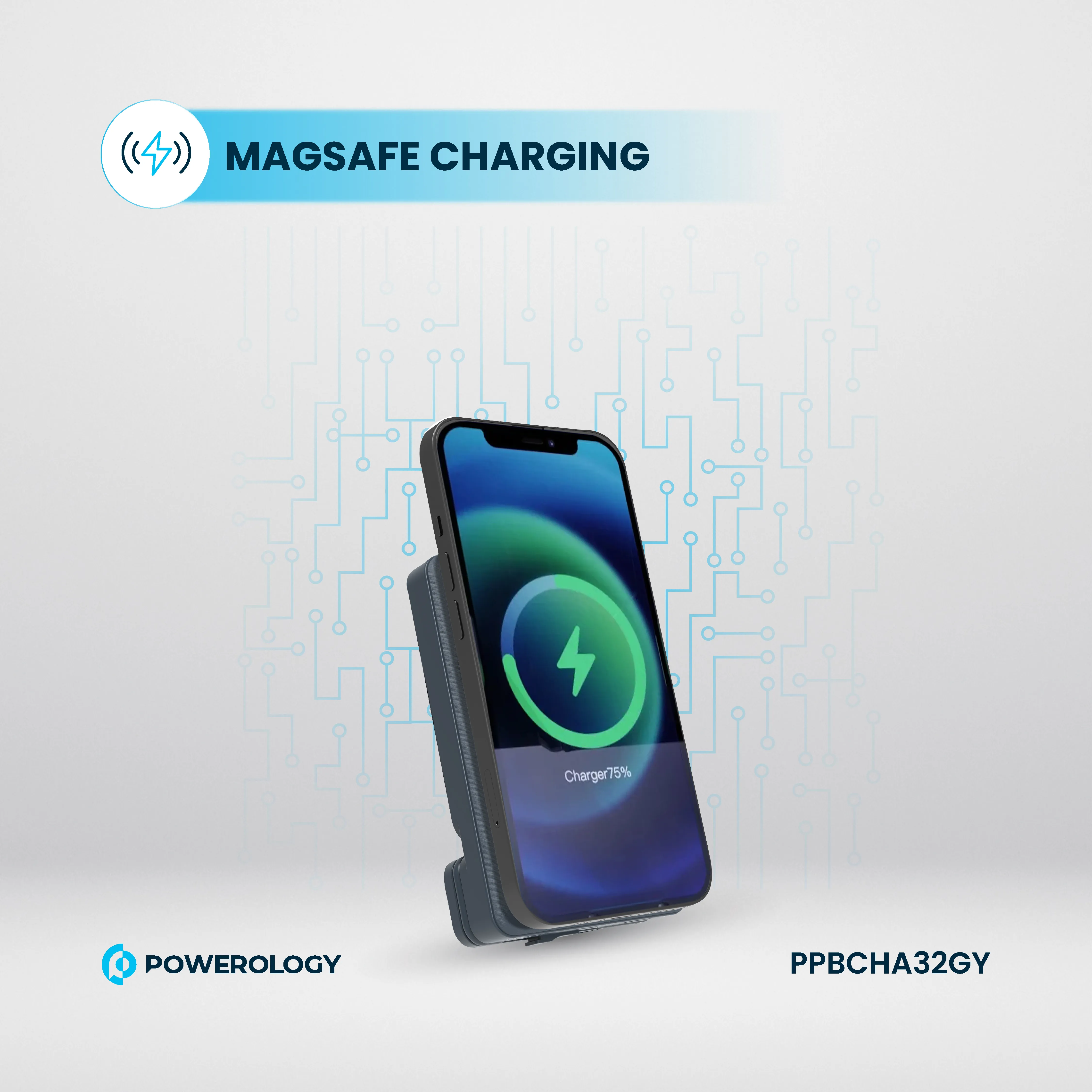 2'si 1 Arada 5000mAh MagSafe Powerbank ve Araç İçi Tutucu, 20W PD, Entegre Type-C Kablolu