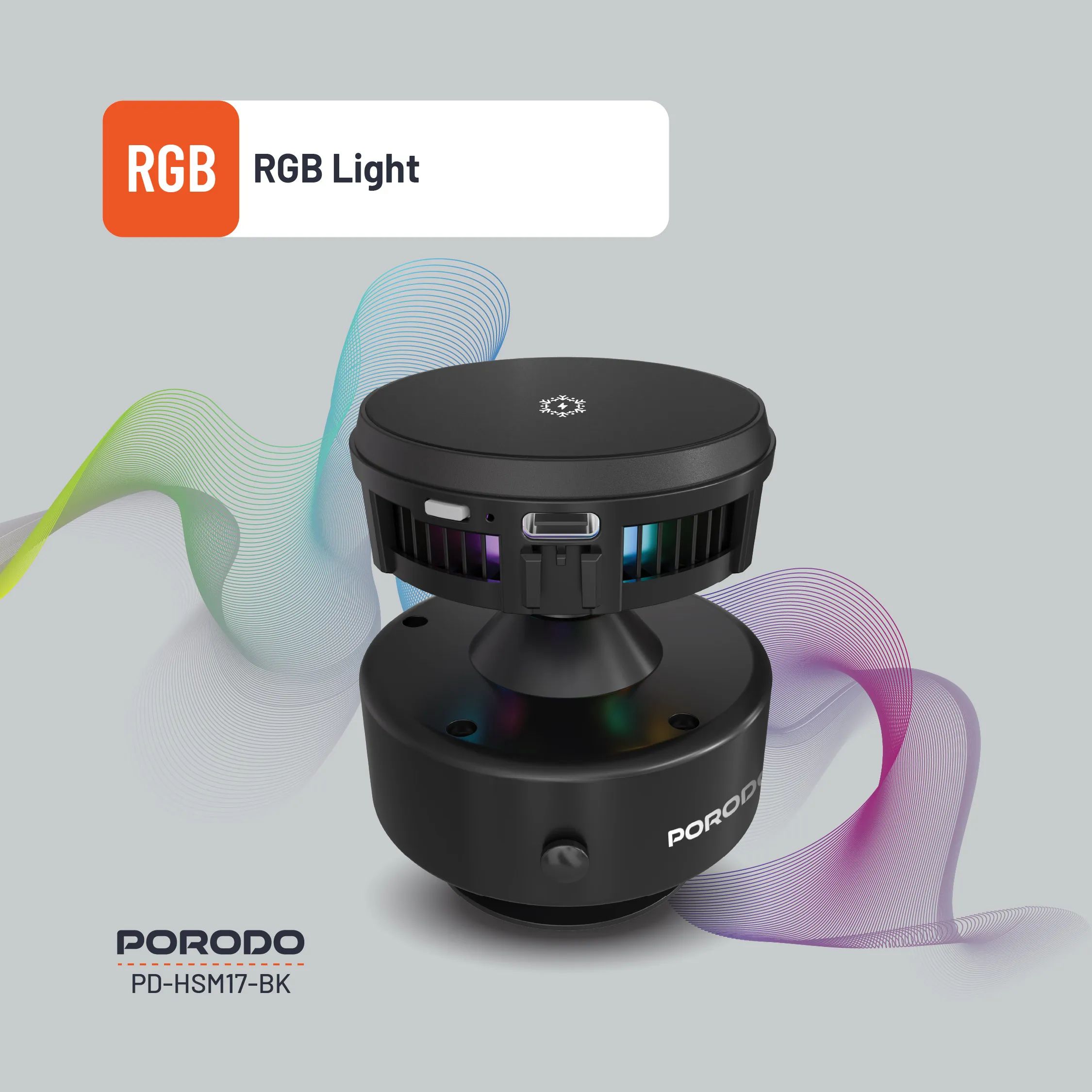 Vacuseal Soğutuculu MagSafe Kablosuz Şarj Cihazı, 15W, Vantuzlu, RGB Işıklı Yarı İletken Soğutucu