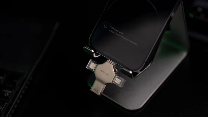 4'ü 1 Arada 64GBUSB 3.0 OTG Flash Bellek, iPhone, Type-C, Micro USB, USB-A Uyumlu