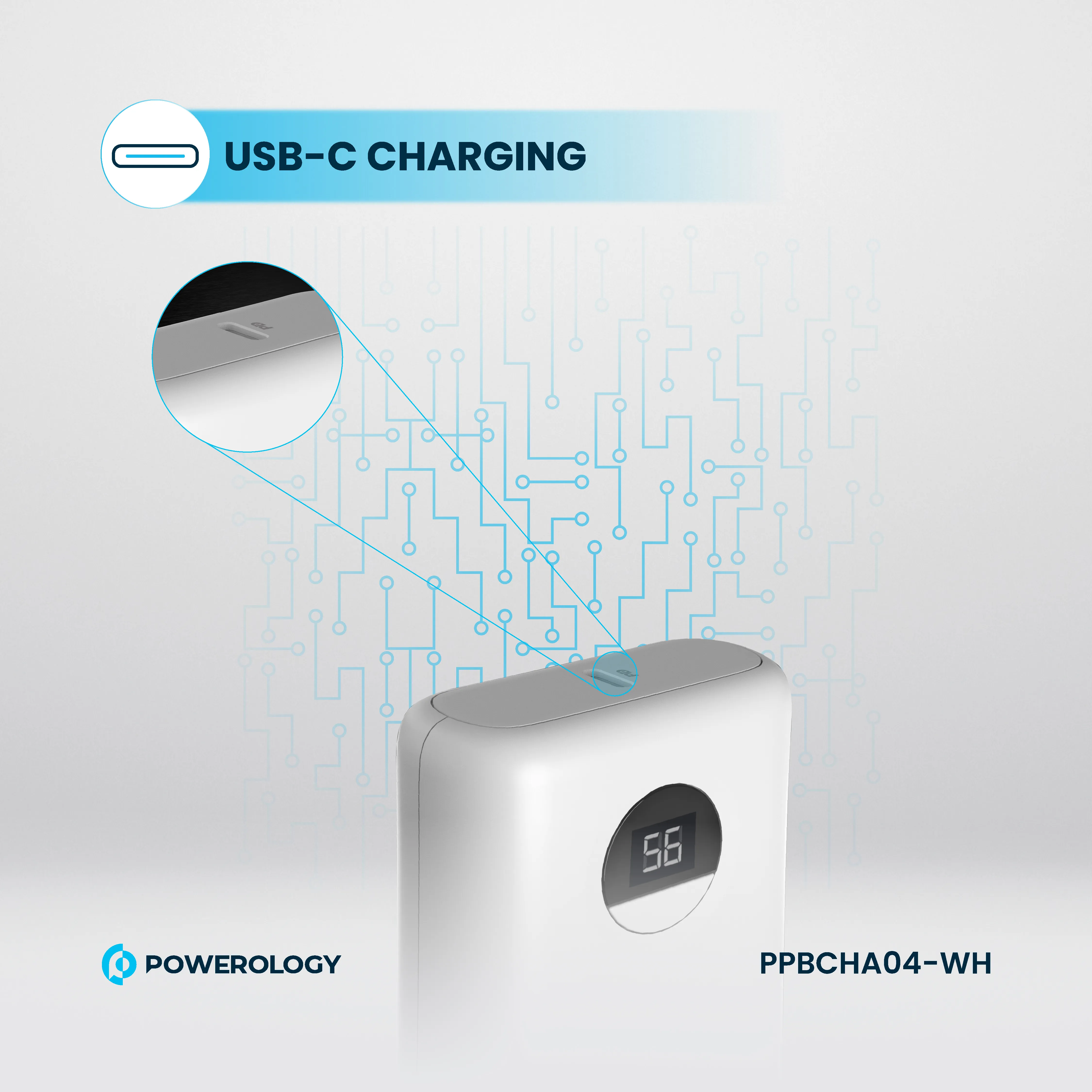 Ultra Kompakt 10000mAh Dijital Ekranlı Powerbank, 20W PD ve QC 3.0 Hızlı Şarj Destekli