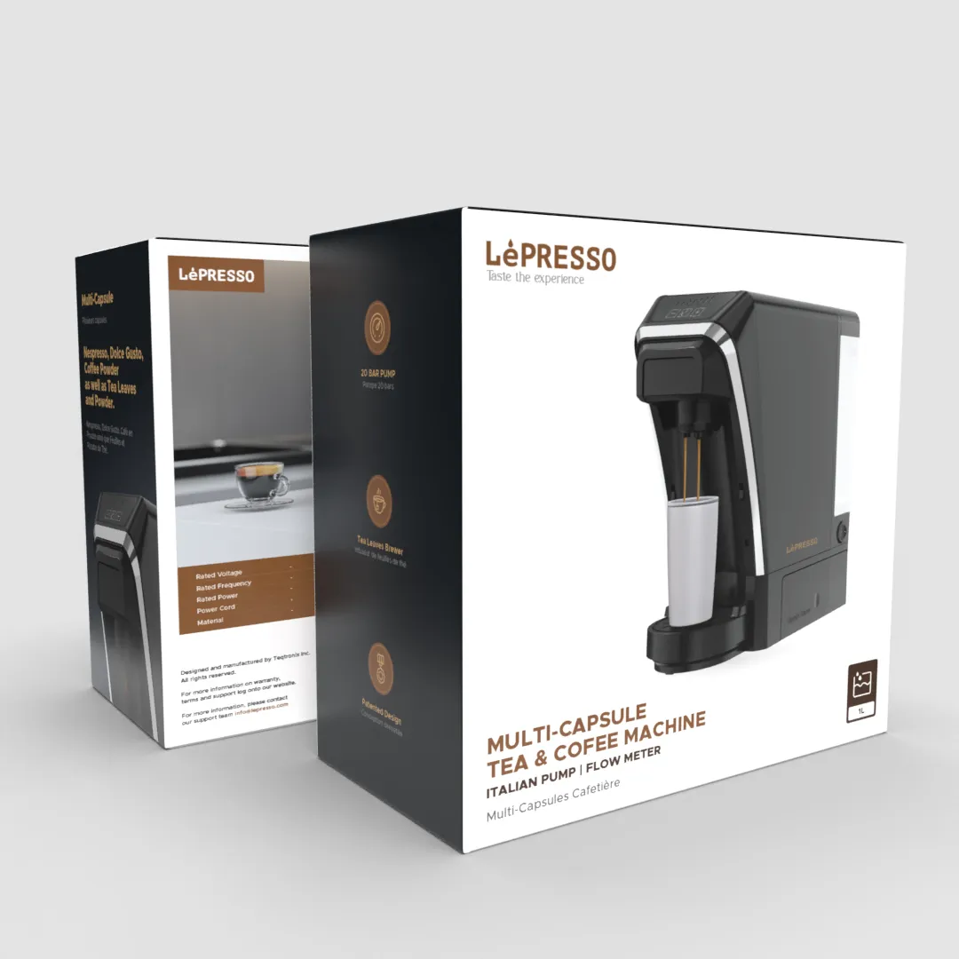 4'ü 1 Arada Çok Kapsül Kahve Makinesi, Çekmeceli Kapsül Haznesi, Nespresso & Dolce Gusto Uyumlu