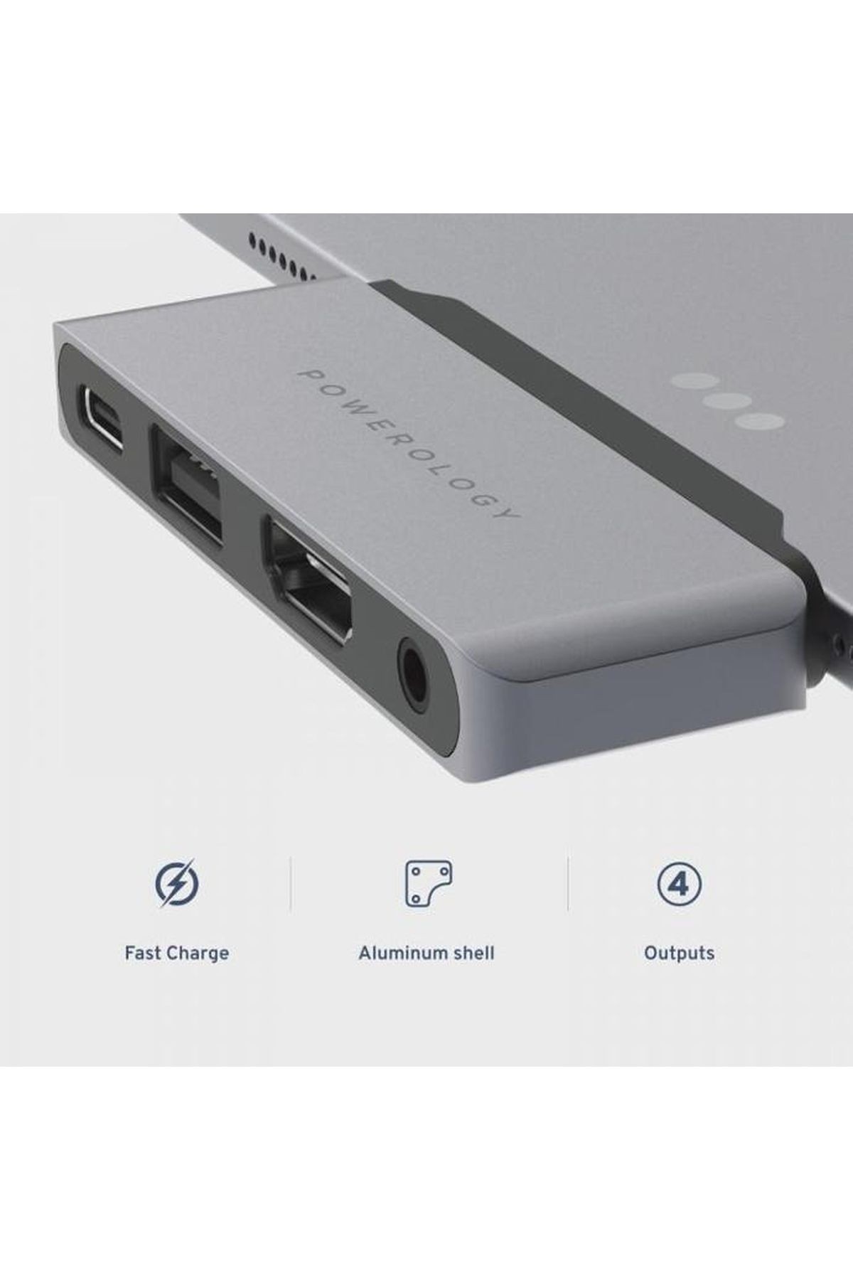 4 in 1 USB-C Hub with HDMI, USB, and AUX Port