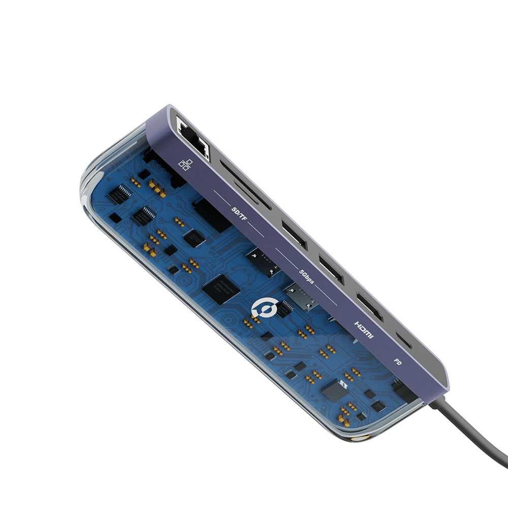 7in1 USB-C Çoklu Hub Kristal Serisi