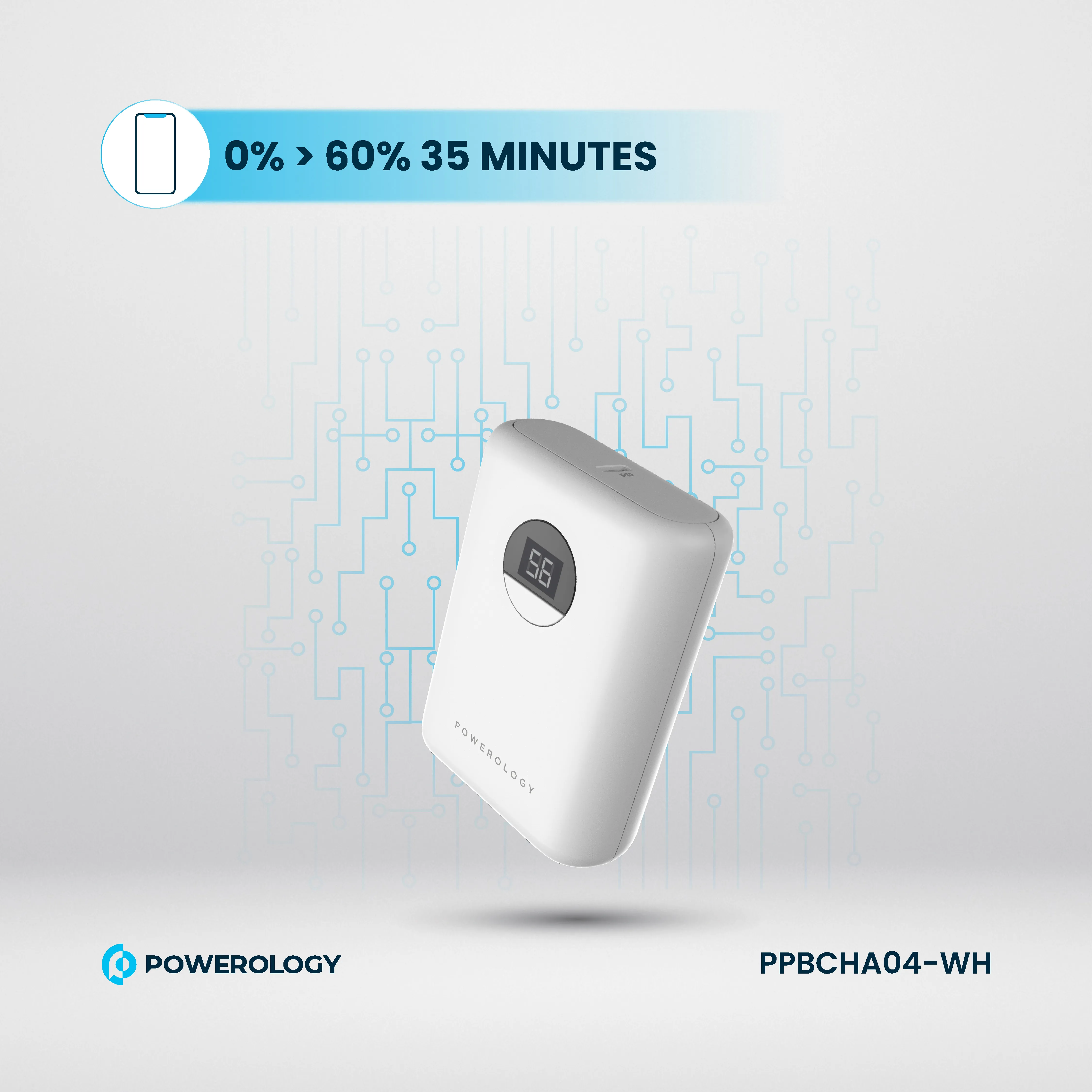 Ultra Kompakt 10000mAh Dijital Ekranlı Powerbank, 20W PD ve QC 3.0 Hızlı Şarj Destekli