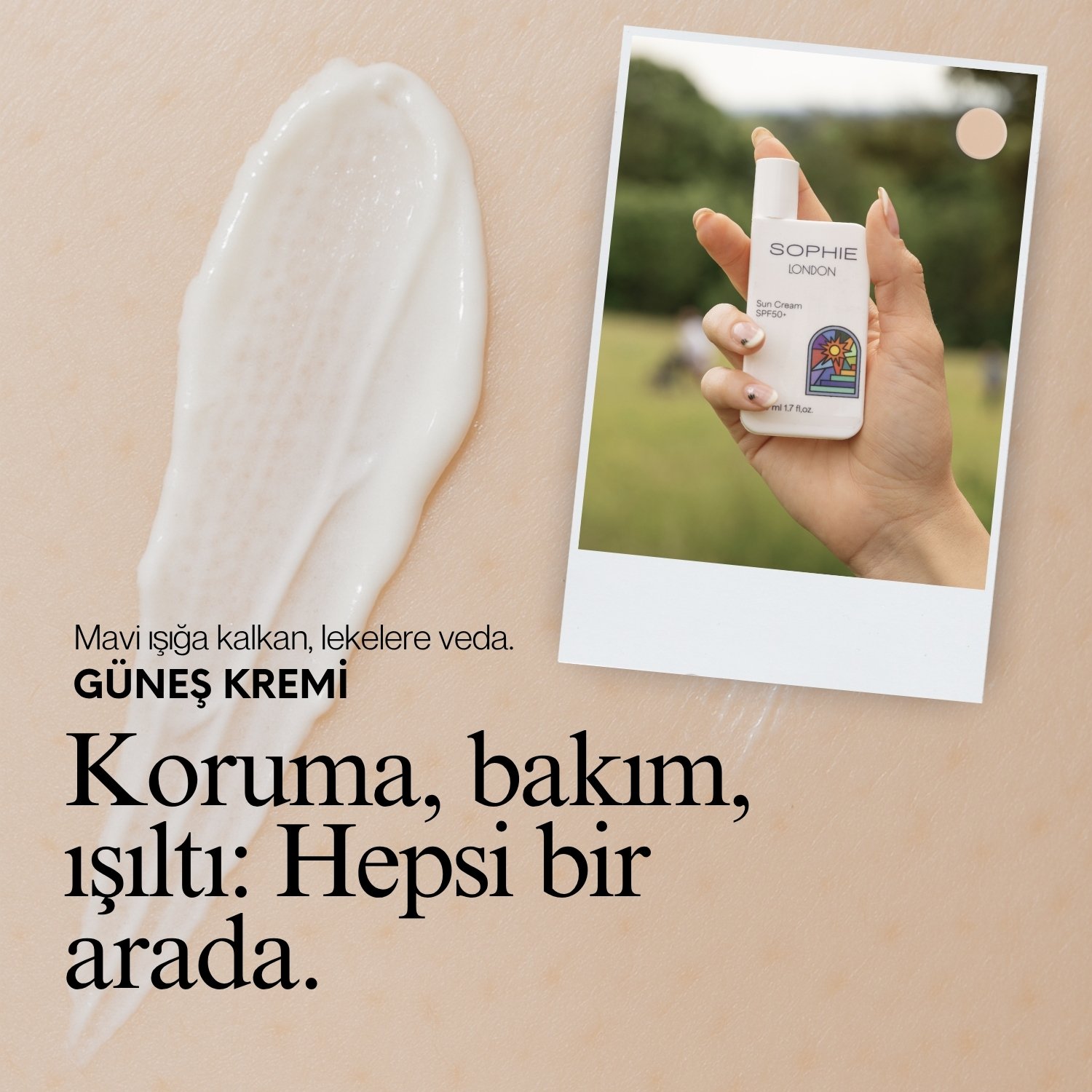 Güneş Kremi SPF 50+ | Mavi Işık Koruması + Yoğun Nem + Cilt Bakımı