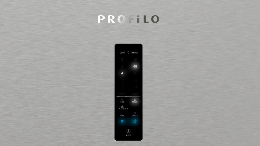 Profilo BD3086ICFP Alttan Donduruculu Buzdolabı 186 x 86 cm Kolay temizlenebilir Inox