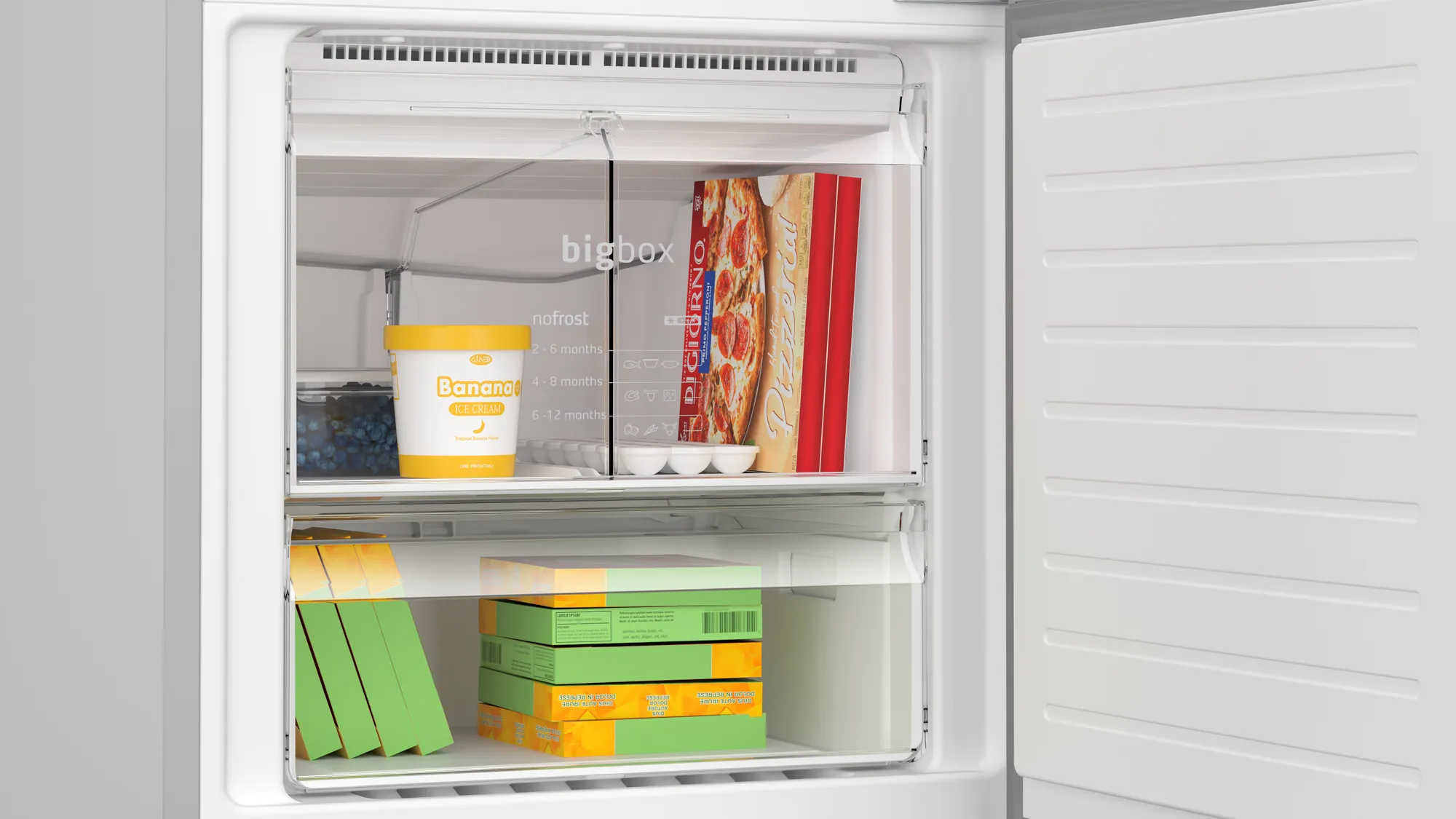 Profilo BD3055IECN Alttan Donduruculu Buzdolabı 186 x 70 cm Kolay temizlenebilir Inox