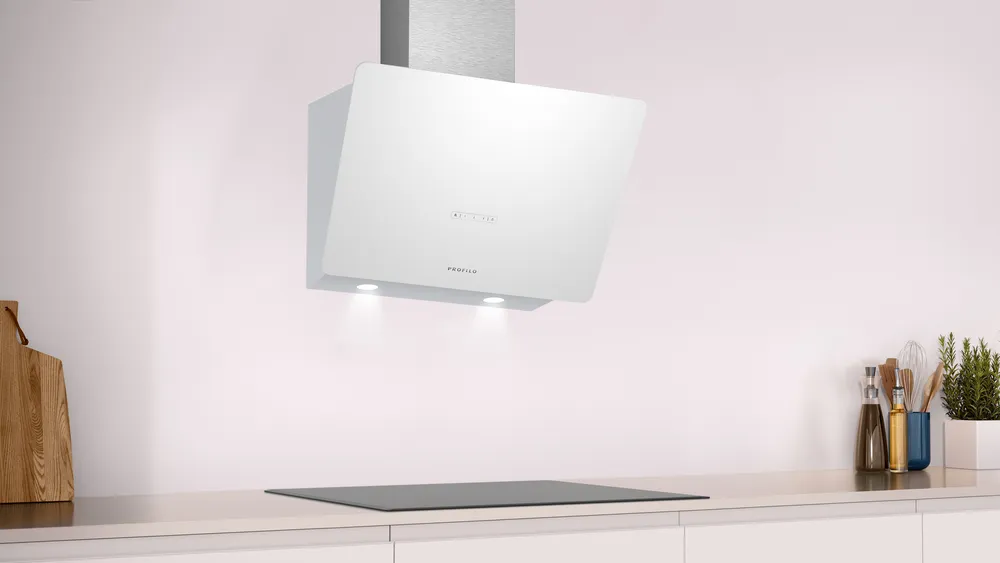 Profilo DVK6J629 Duvar Tipi Davlumbaz 60 cm Beyaz Cam Yüzey