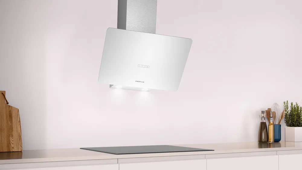 Profilo DVK6J429 Duvar Tipi Davlumbaz 60 cm Beyaz Cam Yüzey