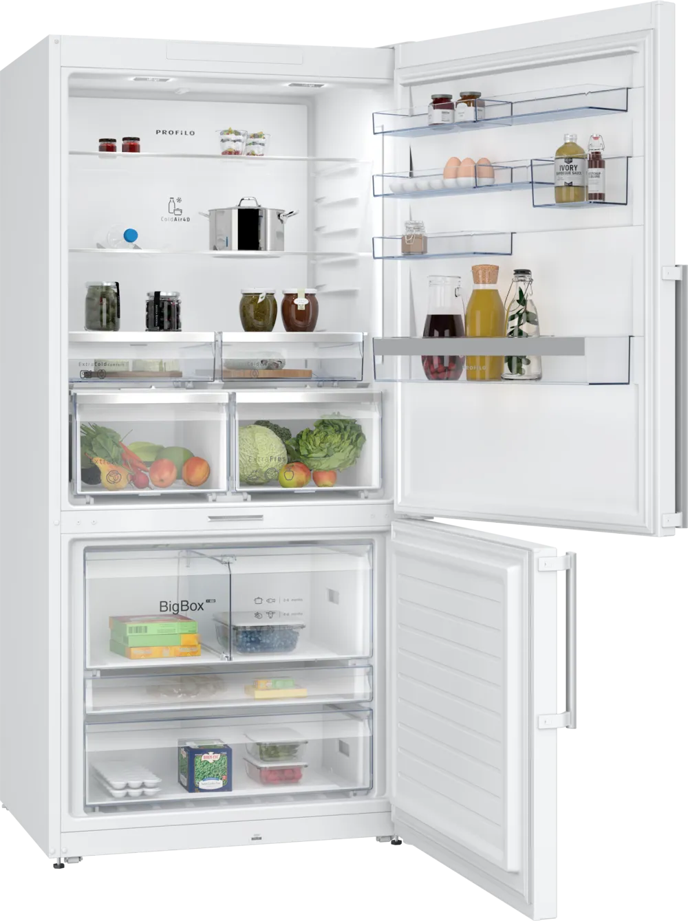 Profilo BD3086WCFP Alttan Donduruculu Buzdolabı 186 x 86 cm Beyaz