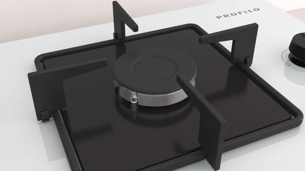 Profilo OE36K2P10D Gazlı Ocak 60 cm Sert cam, Beyaz