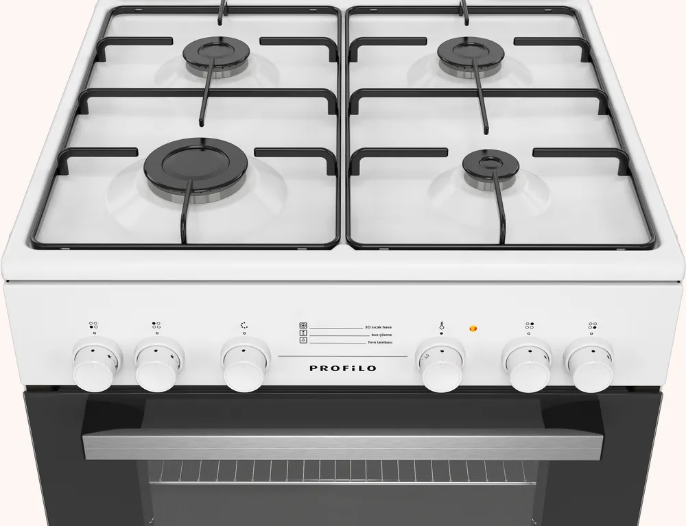 Profilo F0TSR13DBD Gazlı/Elektrikli Solo Fırın Beyaz