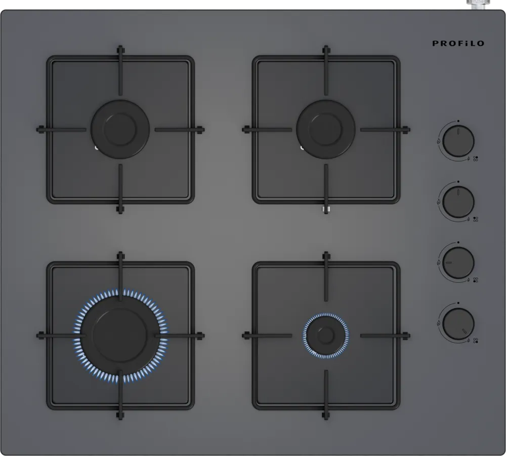 Profilo OE36P9P10D Gazlı Ocak 60 cm Sert cam,