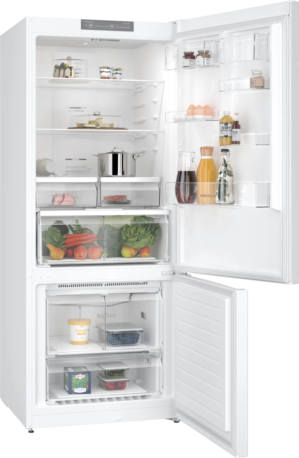 Profilo BD3076WEVN Alttan Donduruculu Buzdolabı 186 x 75 cm Beyaz