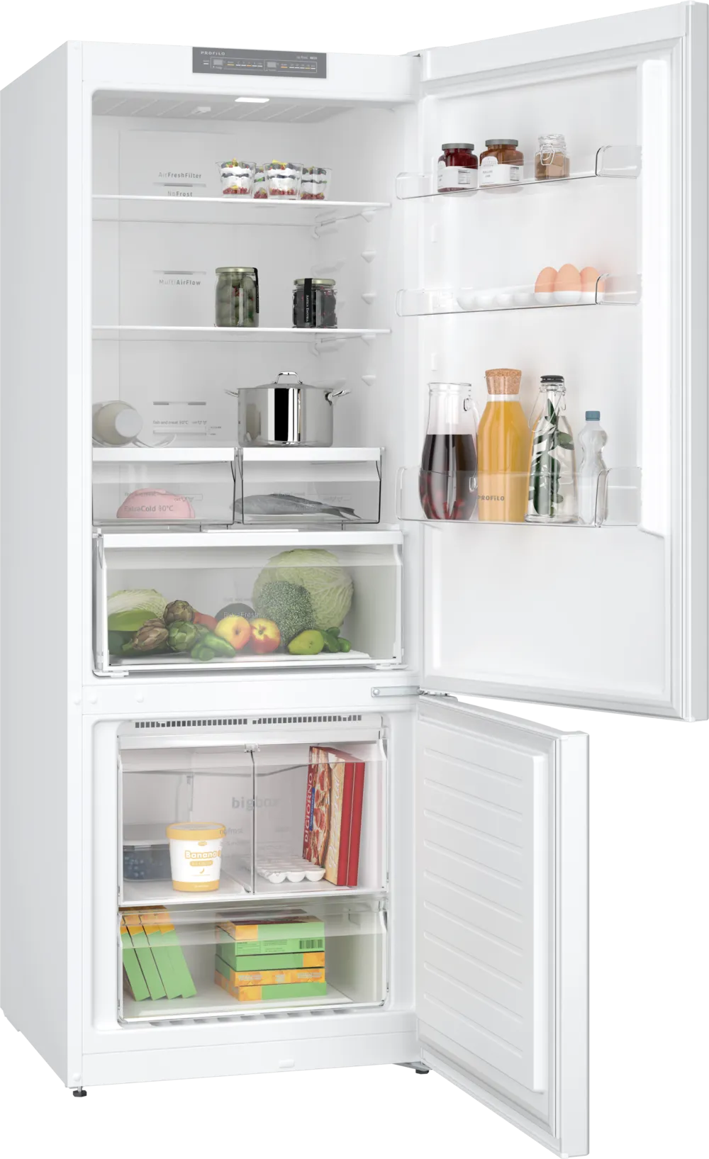 Profilo BD3055WEVN Alttan Donduruculu Buzdolabı 186 x 70 cm Beyaz