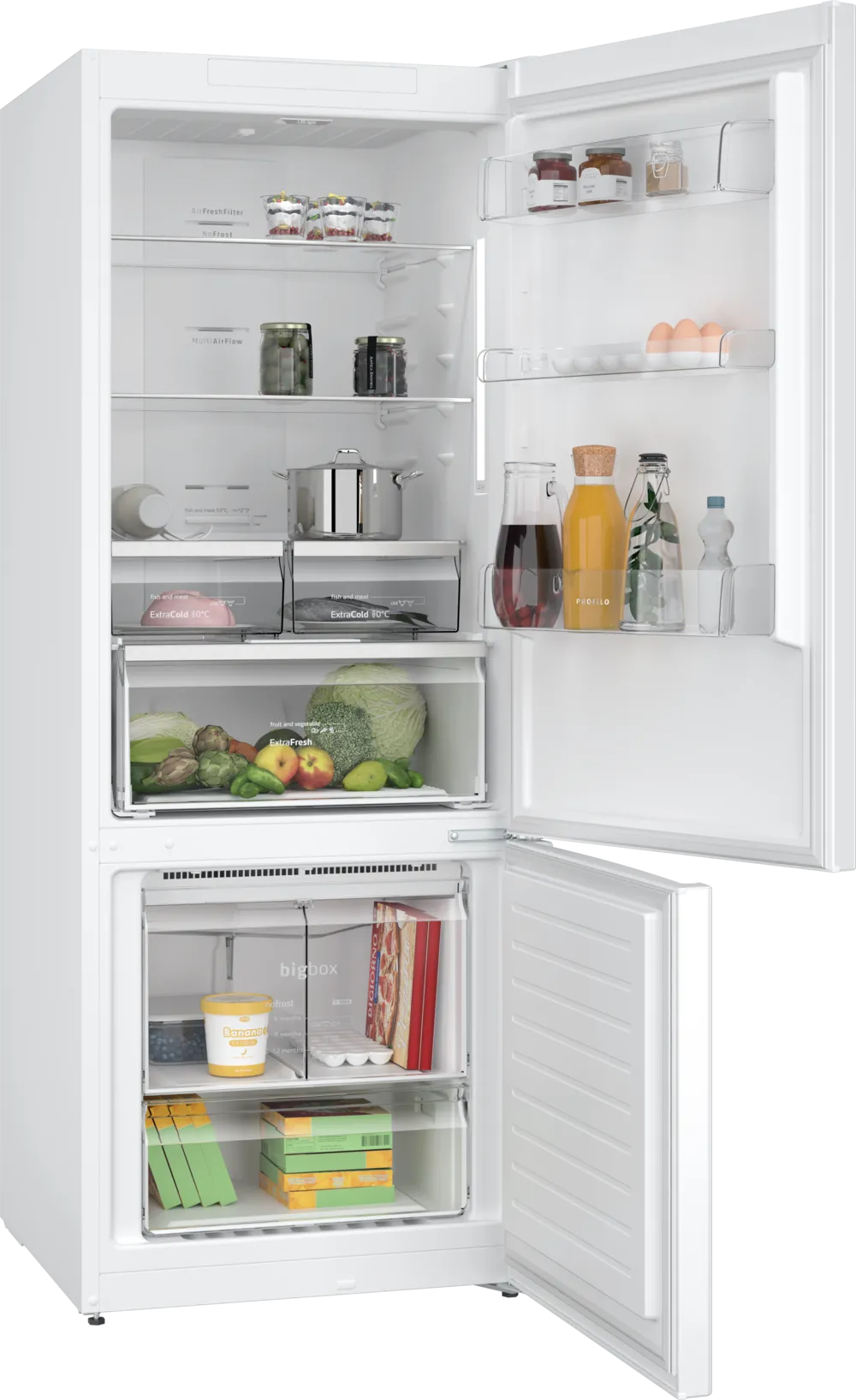 Profilo BD3055WECN Alttan Donduruculu Buzdolabı 186 x 70 cm Beyaz