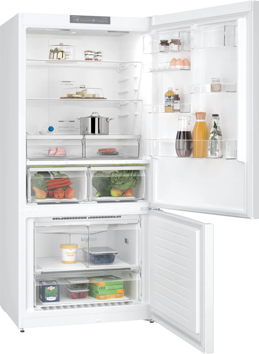 Profilo BD3086WEVN Alttan Donduruculu Buzdolabı 186 x 86 cm Beyaz