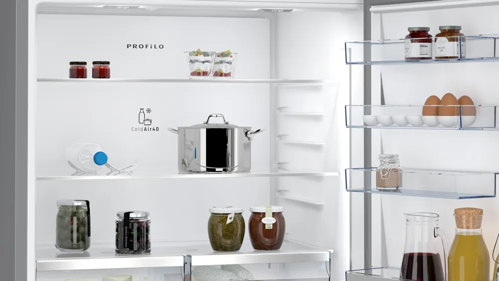 Profilo BD3086ICFP Alttan Donduruculu Buzdolabı 186 x 86 cm Kolay temizlenebilir Inox
