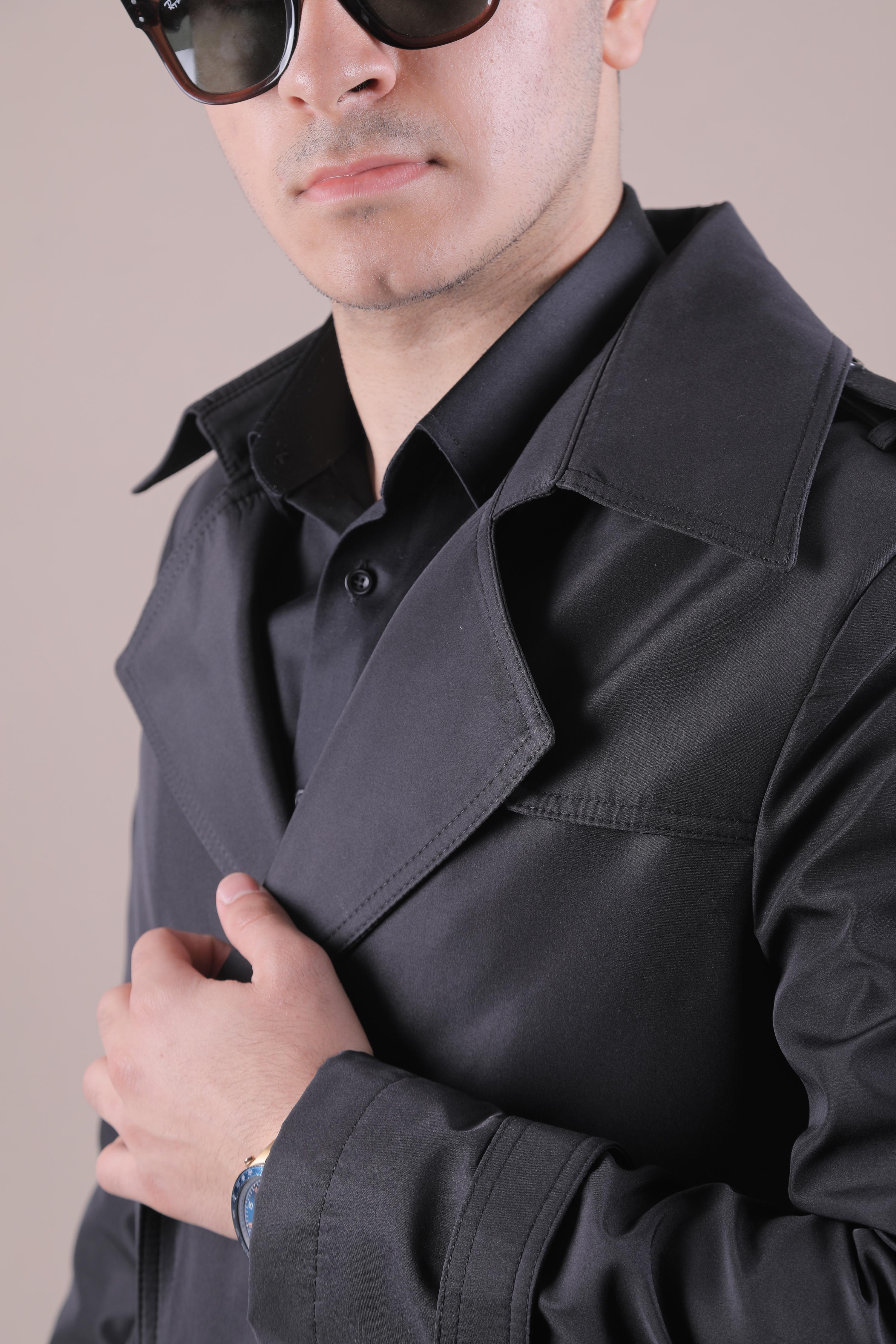 Slim Fit Kemer Detaylı Erkek Trençkot 
