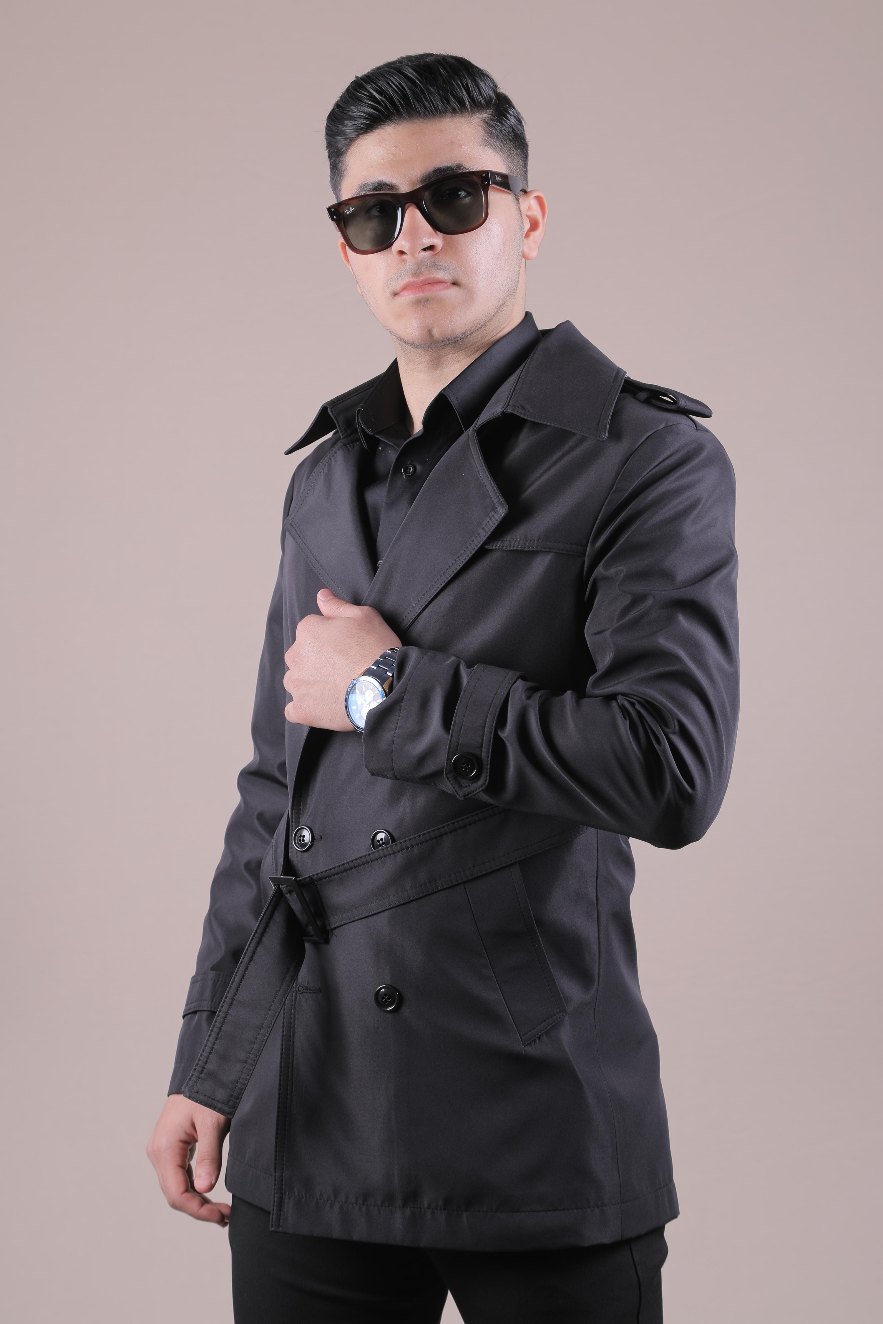 Slim Fit Kemer Detaylı Erkek Trençkot 