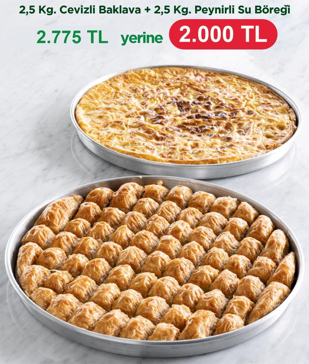 İkisi Bir Arada Su Böreği + Cevizli Baklava
