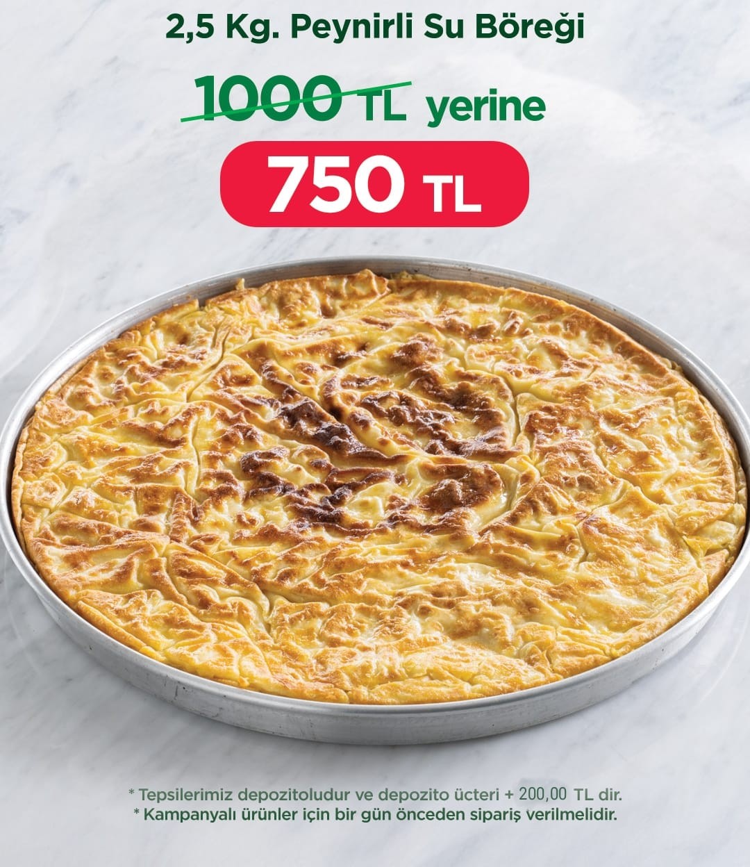 Peynirli Su Böreği (2,5 kg)