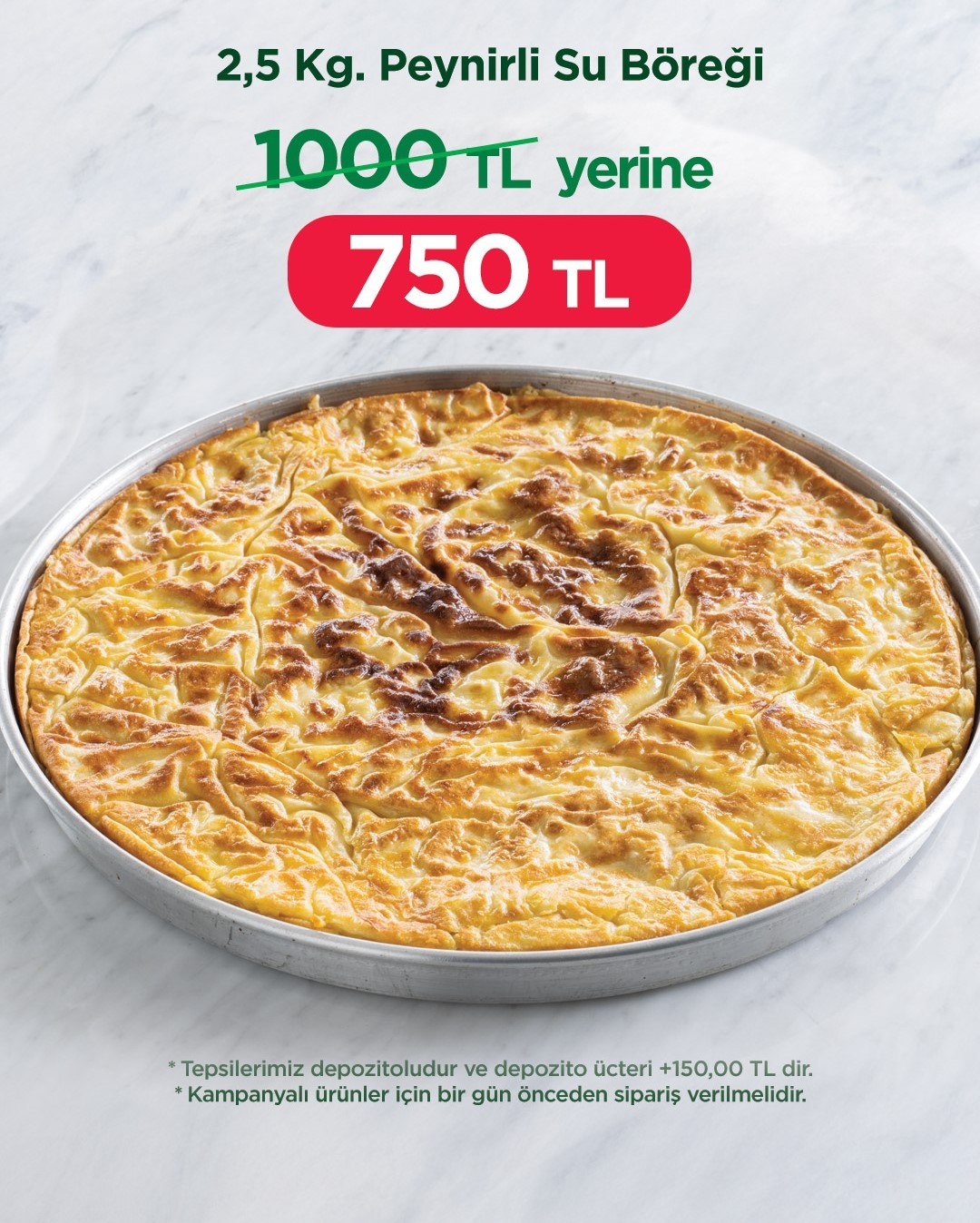 Peynirli Su Böreği (2,5 kg)