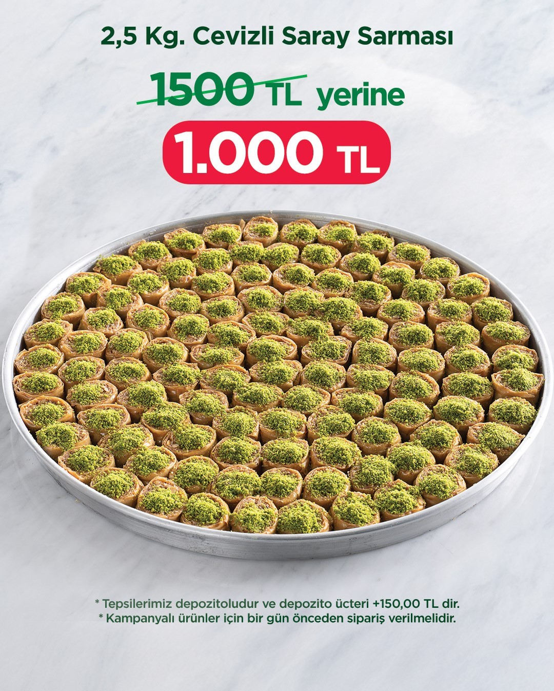 Cevizli Saray Sarması (2,5 kg)