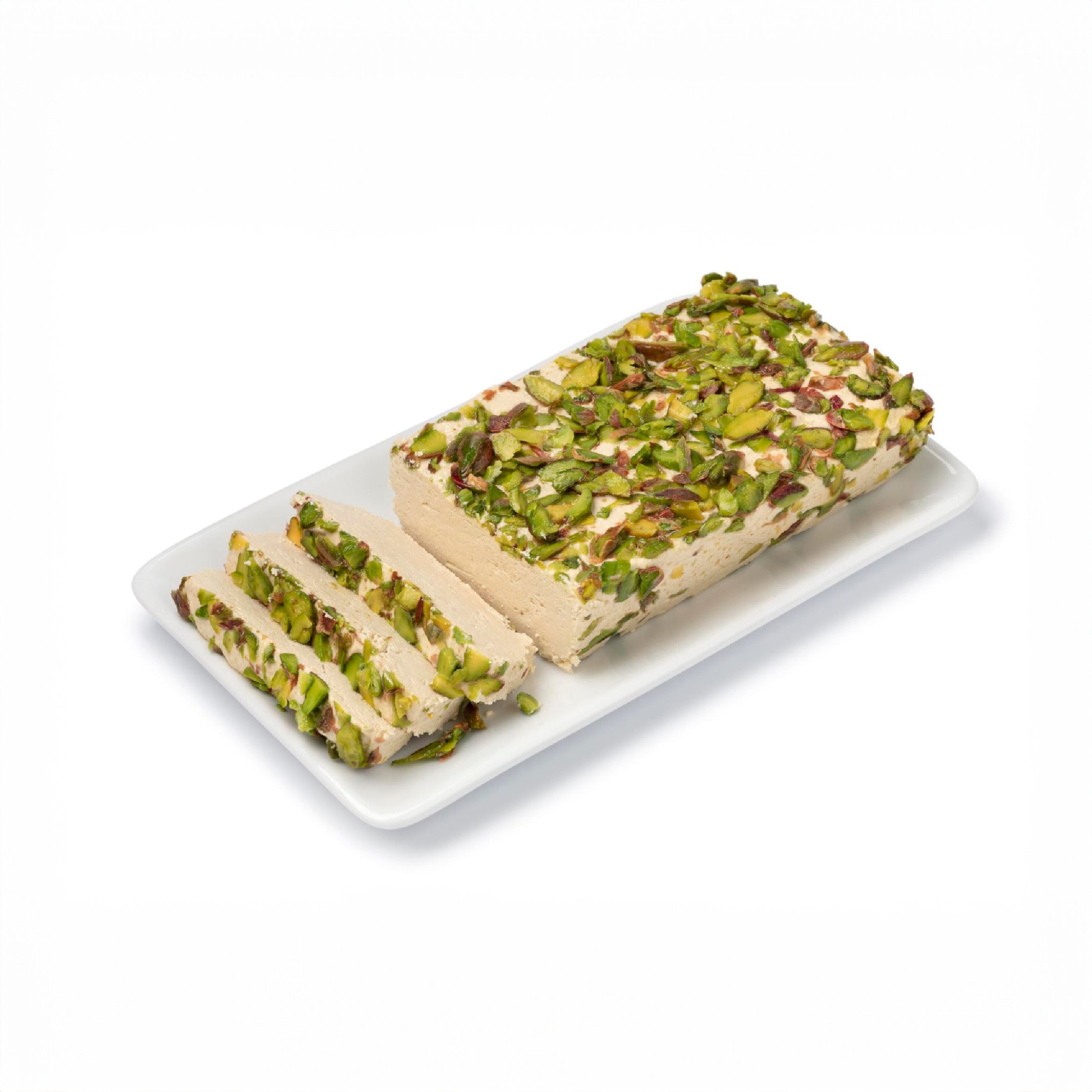Antep Fıstıklı El Yapımı Tahin Helvası Rafine Şekersiz | 400g – Katkısız, Hurmayla Tatlandırılmış