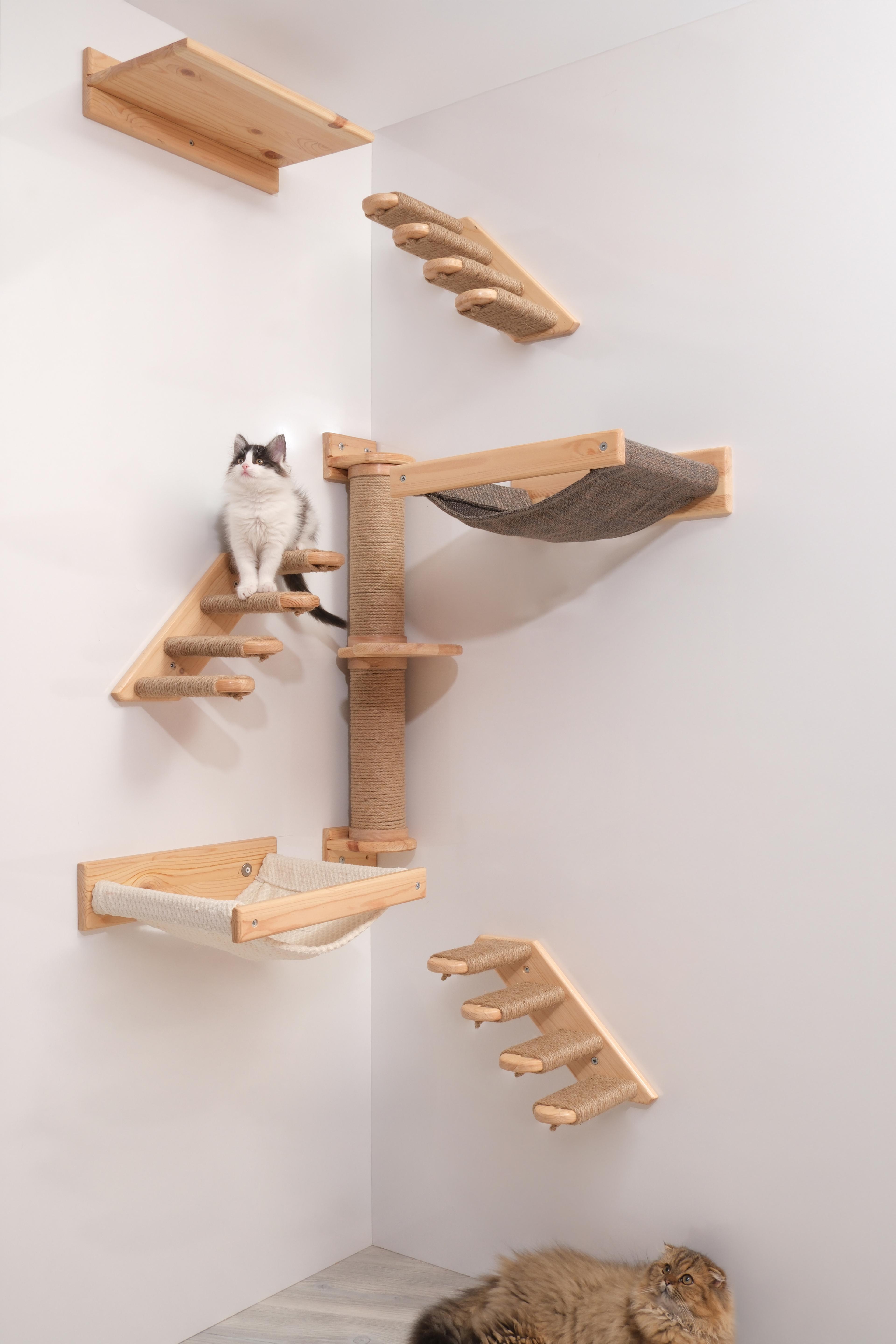 KEDİPARKUR KÖŞE TAKIMI - Duvara Monte Kedi Oyun Alanı 
